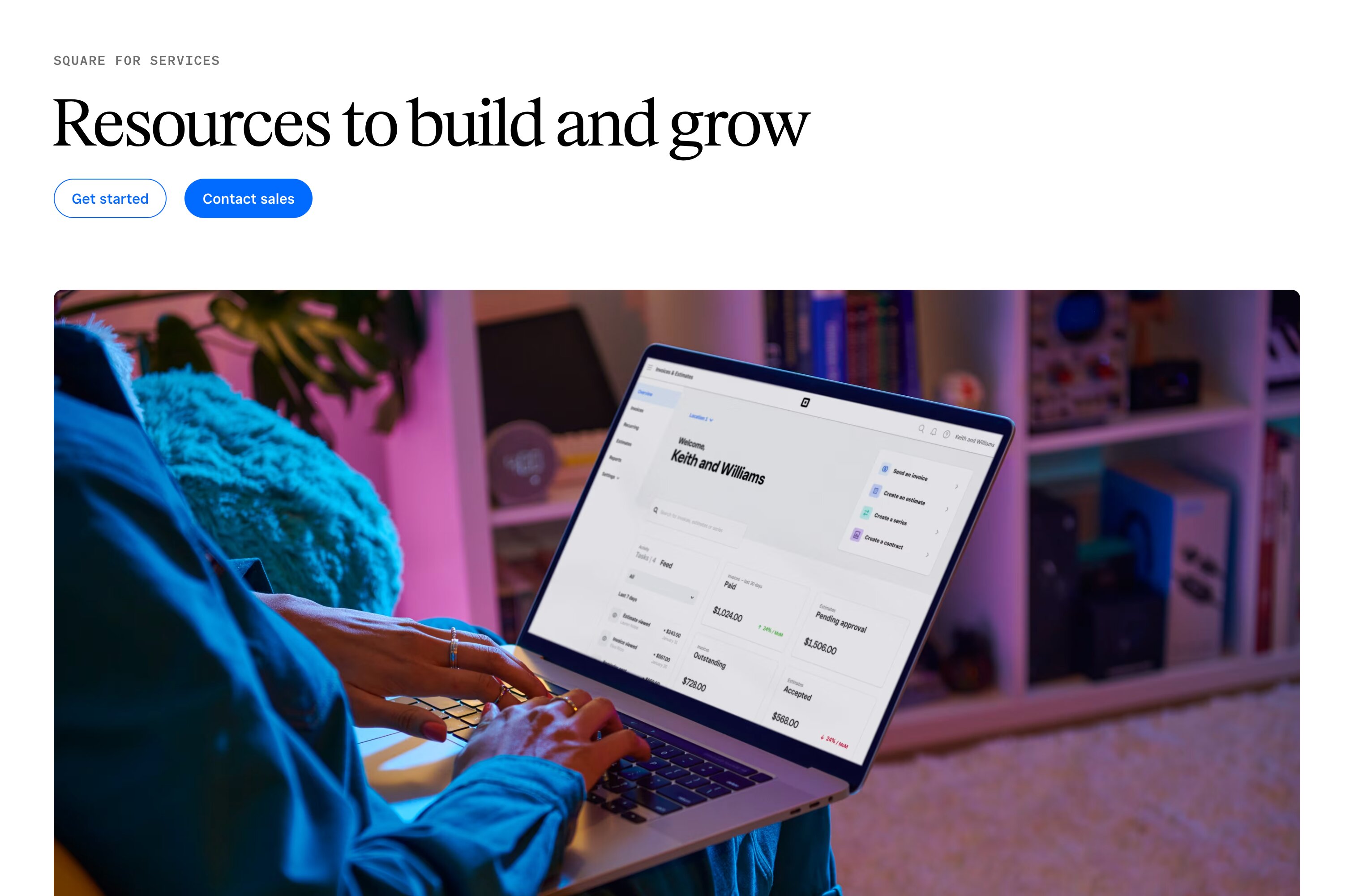 Square for Services hero